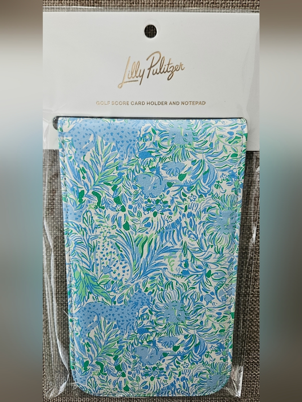 Lilly Pulitzer Golf Score Card Holder & Notepad In Dandy Lions NWT